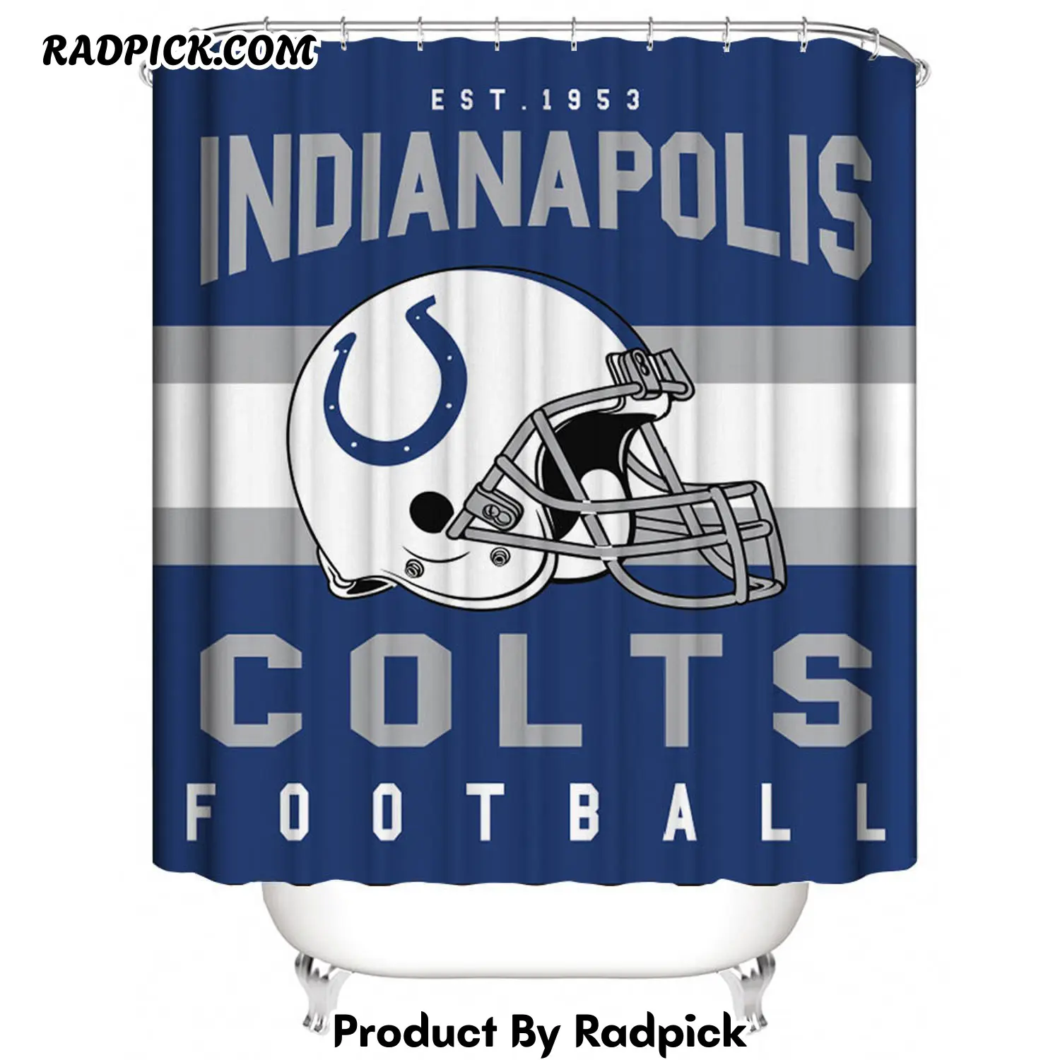 Football team helmet flag indiana indianapolis colts shower curtain rp387900